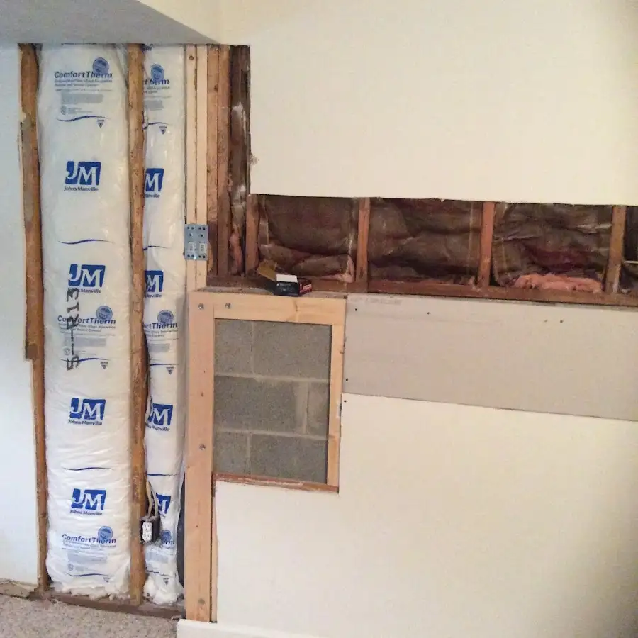 Wall insulation replacement during Contents Cleaning & Restoration in Lynchburg
